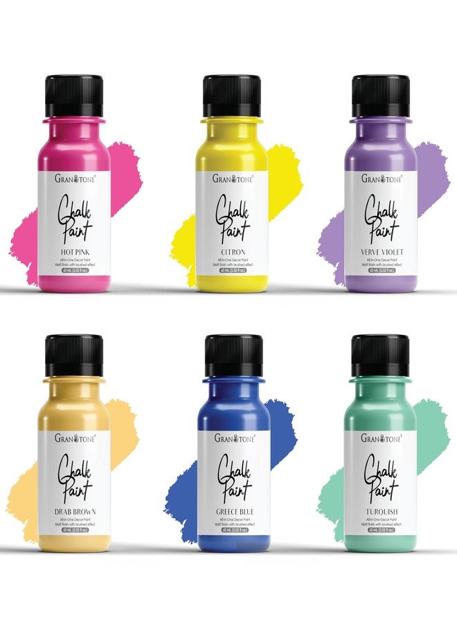 GRANOTONE Chalk Paint For Furniture, Home Decor Crafts Eco Friendly All In One No Wax Needed Bohemian Jewels, Multicolor - Image 1